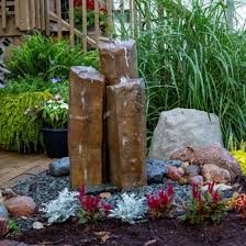 Basalt columns with plantings, built by iPond and Landscapes
