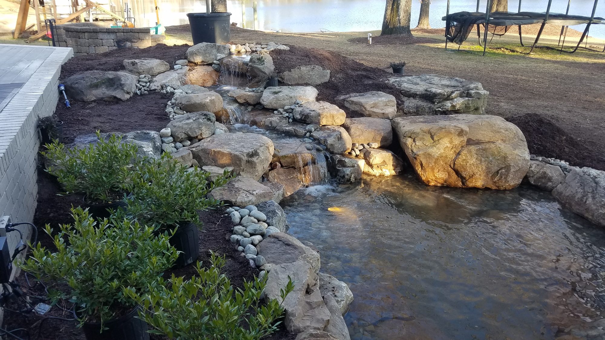10x12 koi pond, New Bern, built by iPond and Landscapes